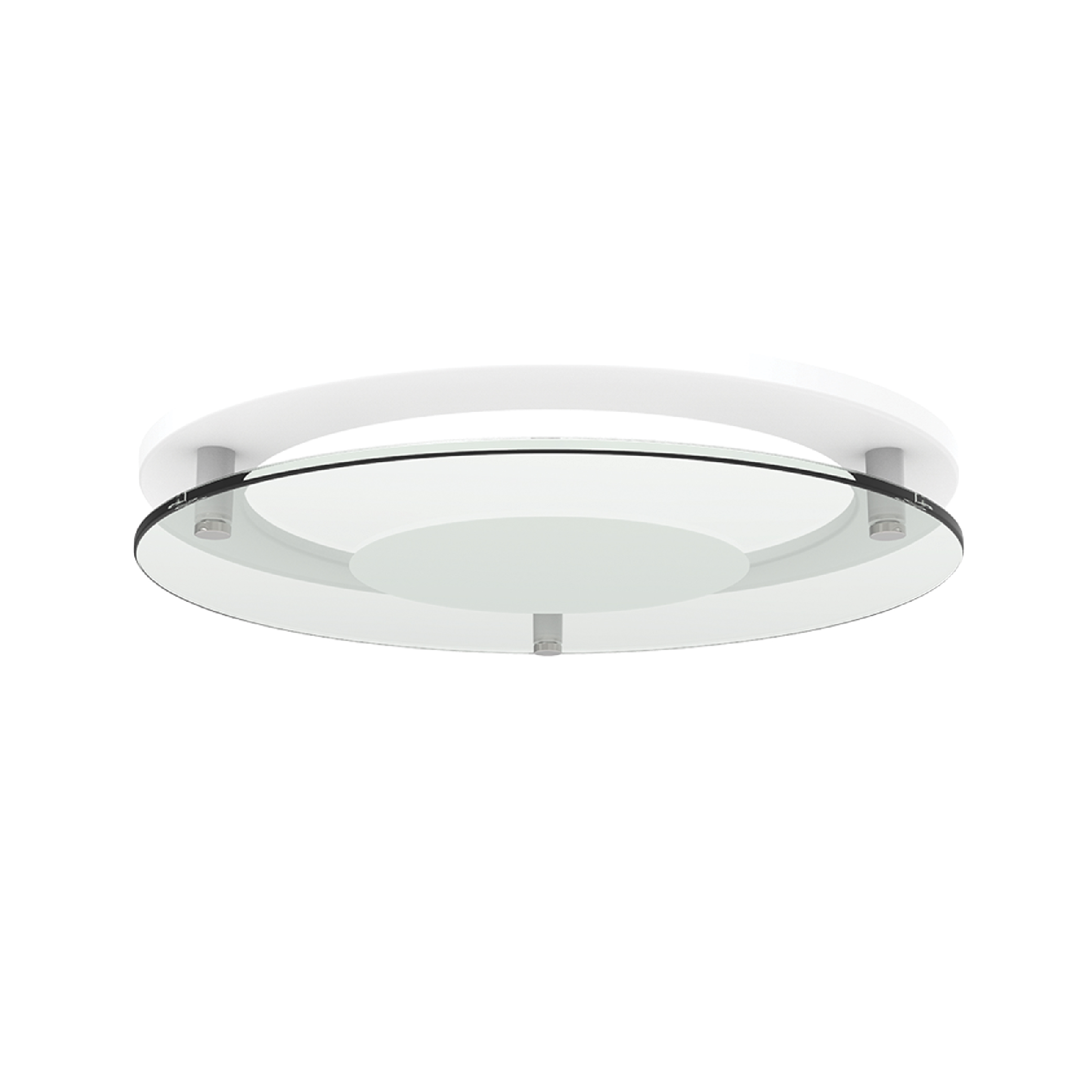 Nova 232mm Round white drop glass image